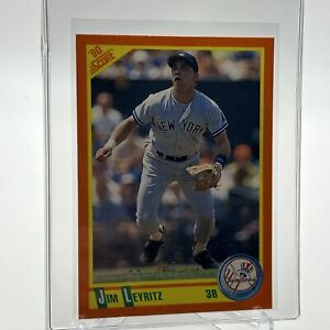 1990 Score Rookie & Traded Jim Leyritz Rookie Card #83T Mint FREE SHIPPING