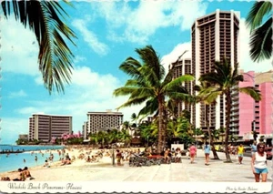 Postcard Waikiki Beach Panorama Hawaii 6x4 - Picture 1 of 2
