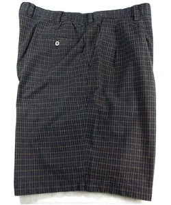 REPP LTD Bermuda Shorts Men's 44 BLUE Tan Check Casual Board Shorts - Picture 1 of 6