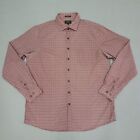 Rodd And Gunn Mens Longsleeve Button Up Size L Pink And Red Cotton