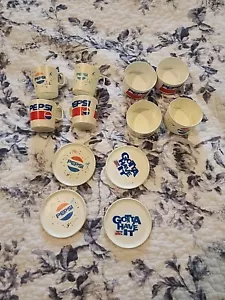 Mini juego vintage de juguete Chilton Toys Pepsi (tazas, platos, tazones) - Imagen 1 de 8