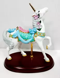 Lenox Carousel Unicorno Vintage Fatto a Mano Multicolore con Accenti Oro 1987 - Foto 1 di 21
