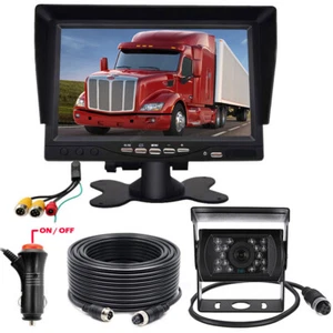 4Pin 15M Caravan RVs Bus Truck Rear View Reversing Heavy Duty Camera +7" Monitor - Picture 1 of 24