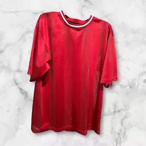 Mens DIO MODA short sleeve shirt Red Mesh XL - Picture 1 of 5