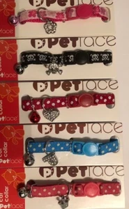 Personalisiertes Katzenhalsband (Tupfenpunkt/Schädel/Blume) mit Charm (Sicherheitshalsband) - Bild 1 von 34