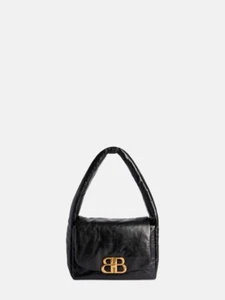 Balenciaga Small Monaco Leather Shoulder Bag Black - Picture 1 of 1