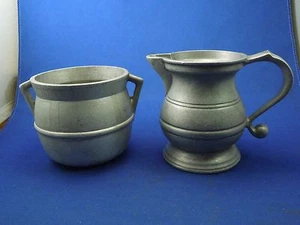 Vintage Wilton RWP Armetale Pewter Metal Creamer and Sugar Bowl - Picture 1 of 12