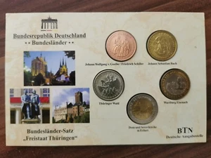 Münzen Medaillen Bundesländer Satz "Freistaat Thüringen" Stempelglanz BTN - Bild 1 von 2
