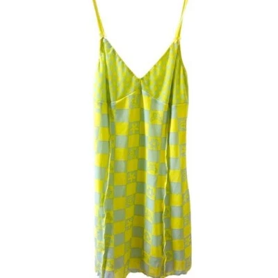 Forever 21 Checked Daisies and Butterfies Spaghetti Strap Dress Medium — 第 1/4 张图片