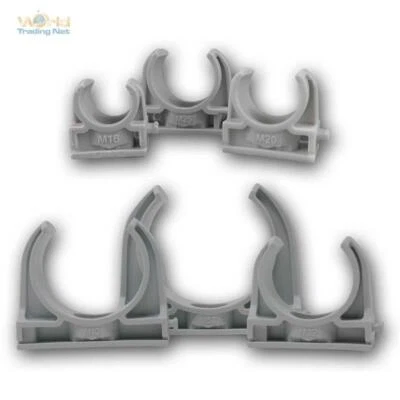 WORLD-TRADING-NET 100er Pack Rohr Klemmschellen, Kabelrohr Rohr Schellen Schnappschellen M16/20/25