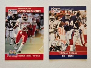 Thurman Thomas Vintage Score, Topps, ProSet Football Cards - (2) Karten Lot HOF - Bild 1 von 3