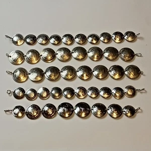 Vintage Münzarmband ausländisch silberfarben Peru konkav verschiedene 5 Stück Stil 7 - Bild 1 von 15