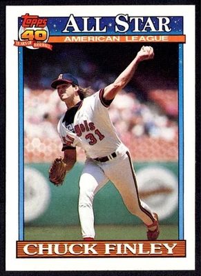 1991 Topps Chuck Finley California Angels #395 - Image 1 of 2
