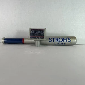 Dos asas de grifo de cerveza vintage Stroh's Light, murciélago de paja y un grifo corto - Imagen 1 de 11