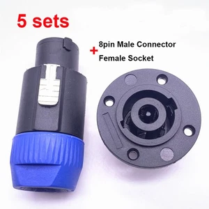 5er Set 8 Pin Lautsprecher Buchse Audio Stecker Twist Lock Audio Stecker Lautsprecherkabel Stecker - Bild 1 von 7