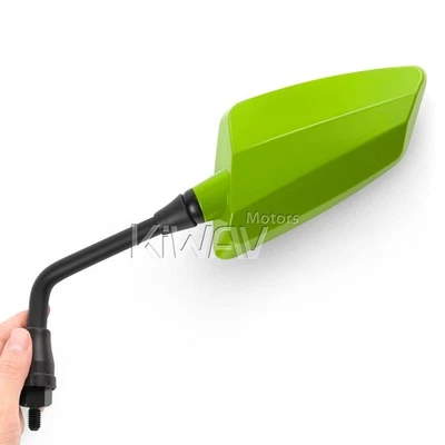 Magazi Hawk vert rétroviseurs 8mm 1.25 pitch pour Honda C50 C65 C70 C90 C92 C95 - Photo 1/4