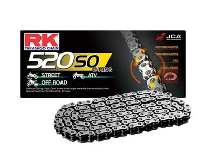 RK 520 SO O-Ring Chain - 120 Links - Natural Motorcycle ATV/UTV Street Bike 120 - Image 1 of 4