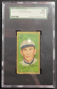 J. OWEN WILSON 1911 T205 OSO POLAR BORDE DORADO TRASERO (1909 WS CHAMP) SGC 2 - Imagen 1 de 2