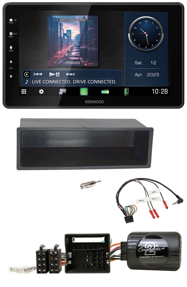 Kenwood Lenkrad Bluetooth USB DAB Autoradio für Citroen C2 2006-2010 C3 2006-201 - Bild 1 von 4