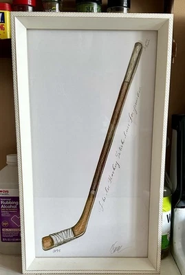 "Impresión de pintura de palo de hockey Kolene Spicher enmarcada 17 X 10""" Foto 1 de 4