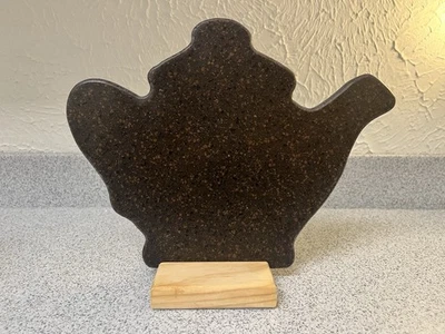 Tabla de cortar en forma de tetera marrón resina moteada cocina remache decoración del hogar  Foto 1 de 4