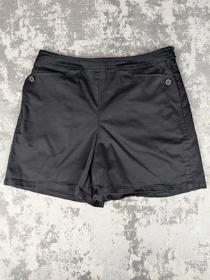 Pantalones Cortos Para Mujer Ann Taylor Negros Talla 4 Algodón Spandex Elastizados 27" W 4.5" L Foto 1 de 4