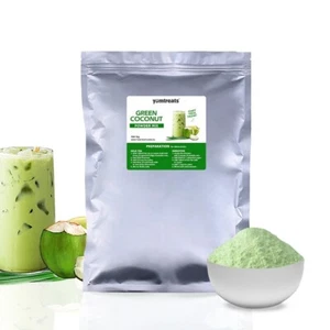 Mezcla de leche en polvo de calidad premium de té de burbujas de coco verde - 1 kg bebida Boba Pearl - Imagen 1 de 2