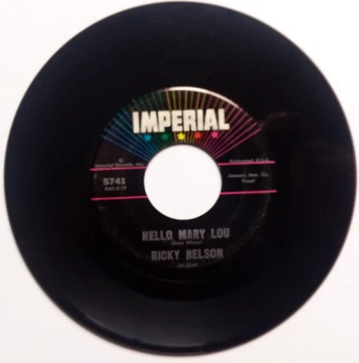 RICKY NELSON – Hello Mary Lou / Travelin' Man - Vinyl 45rpm 1961 Imperial 5741 Foto 1 de 4