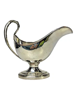 SAUCIÈRE ANCIENNE  EN METAL ARGENTÉ XIXème - Photo 1/4