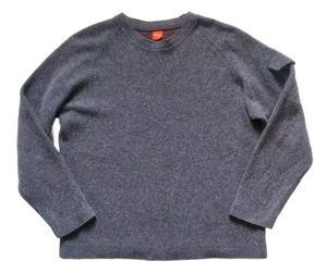 HUGO BOSS Jumper Mens XL Wool Charcoal Grey Crew Neck - Picture 1 of 13