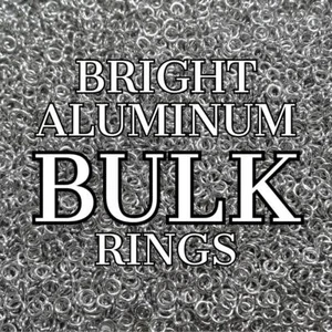 Chainmail Joe Bright Aluminum Rings in BULK - Picture 1 of 33