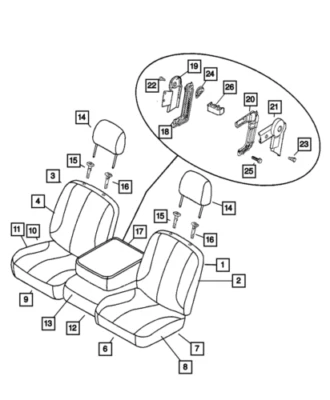 CHRYSLER OEM 2003 Ram 1500 Front Seat Components-Seat Cushion Pad 5093781AB Foto 1 de 2