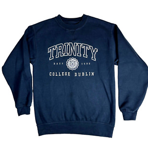 Trinity College Dublin Sweatshirt Blue Embroidered S Mens Womens Ireland