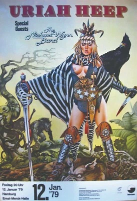 Póster de concierto reproducción Uriah Heep 13" X 19" calidad de archivo Foto 1 de 3