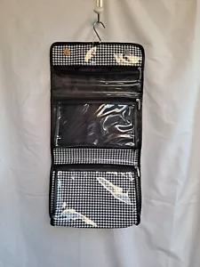 Bolso de viaje Lancome bolsillos con cremallera a cuadros en blanco y negro - Imagen 1 de 5