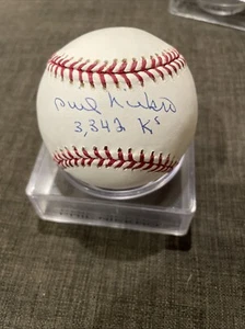PHIL NIEKRO Inscription Signed Auto Baseball Tristar COA HOF Braves Rawlings - Picture 1 of 2