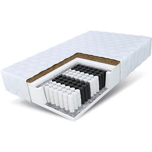 Matratze 100x200 HOME MAX Taschenfederkern H3 H4 7 Zonen Kokos 24 cm Kaltschaum - Bild 1 von 11