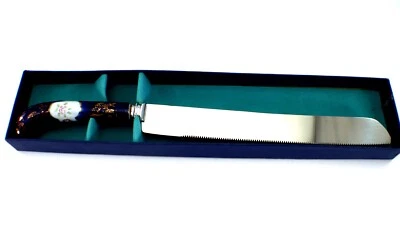 CUCHILLO Prill Seffield mango de porcelana cuchillo dentado para servir pasteles pan en caja Foto 1 de 4