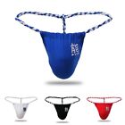 Men's Paper Rope T Back G String Thong in Sizes with Sheer Mesh Pouch