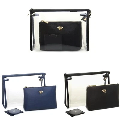 Alice Wheeler London Luxus 3-teiliges Beauty Bag Make-up Geschenkset Reiseetui