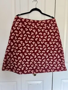 Falda para mujer New York & Company rosa granate floral abanico línea A talla 12 - Imagen 1 de 8