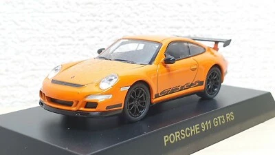 1/64 Kyosho PORSCHE 911 GT3 RS NARANJA/NEGRO modelo de coche fundido a presión Foto 1 de 3