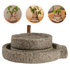 Resin Flower Pot Stone Mill Shape Vase Office Bonsai Pot