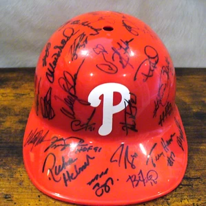 MLB - Philadelphia Phillies Autographed Helmet (51 autos.) - EXCELLENT - VINTAGE - Picture 1 of 4