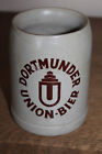 Alter Bierkrug 0,5 L grauer Steinzeugkrug c1940  Dortmunder Union Brauerei