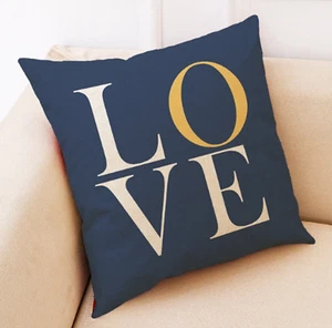 Decorative "LOVE" Throw Pillow Cover Case 18x18" US SELLER! - Picture 1 of 1