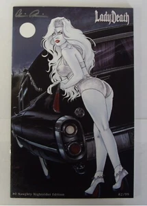 LADY DEATH #0 NAUGHTY NIGHT RIDER LIMITED EDITION #82 OF 99. PRINT ERROR SIGNED - Bild 1 von 9