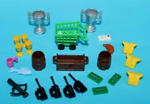 Lote de accesorios de Lego: copas, barriles, carrito de compras, trofeos - Imagen 1 de 1