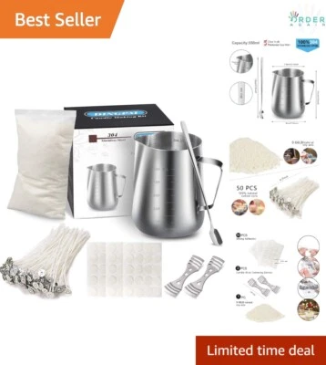 Набор для изготовления свечей соевый воск сделай сам инструменты для заливки горшок фитили держатель лопатка - Изображение 1 из 4