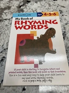 My book of rhyming words.Kumon.Ages-4-5-6.Pre-owned. - Bild 1 von 5